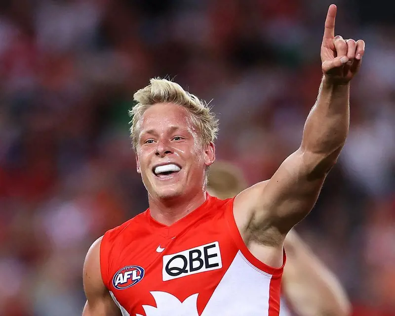 Issac Heeney is playing with  Sydney Swans in the Australian Football League. 