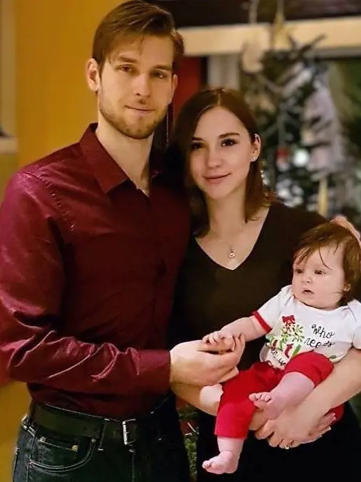Mikhaila with her former Andrey and daughter Scarlett partner 