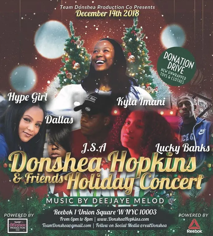 Donshea organized a concert with a purpose of donations 