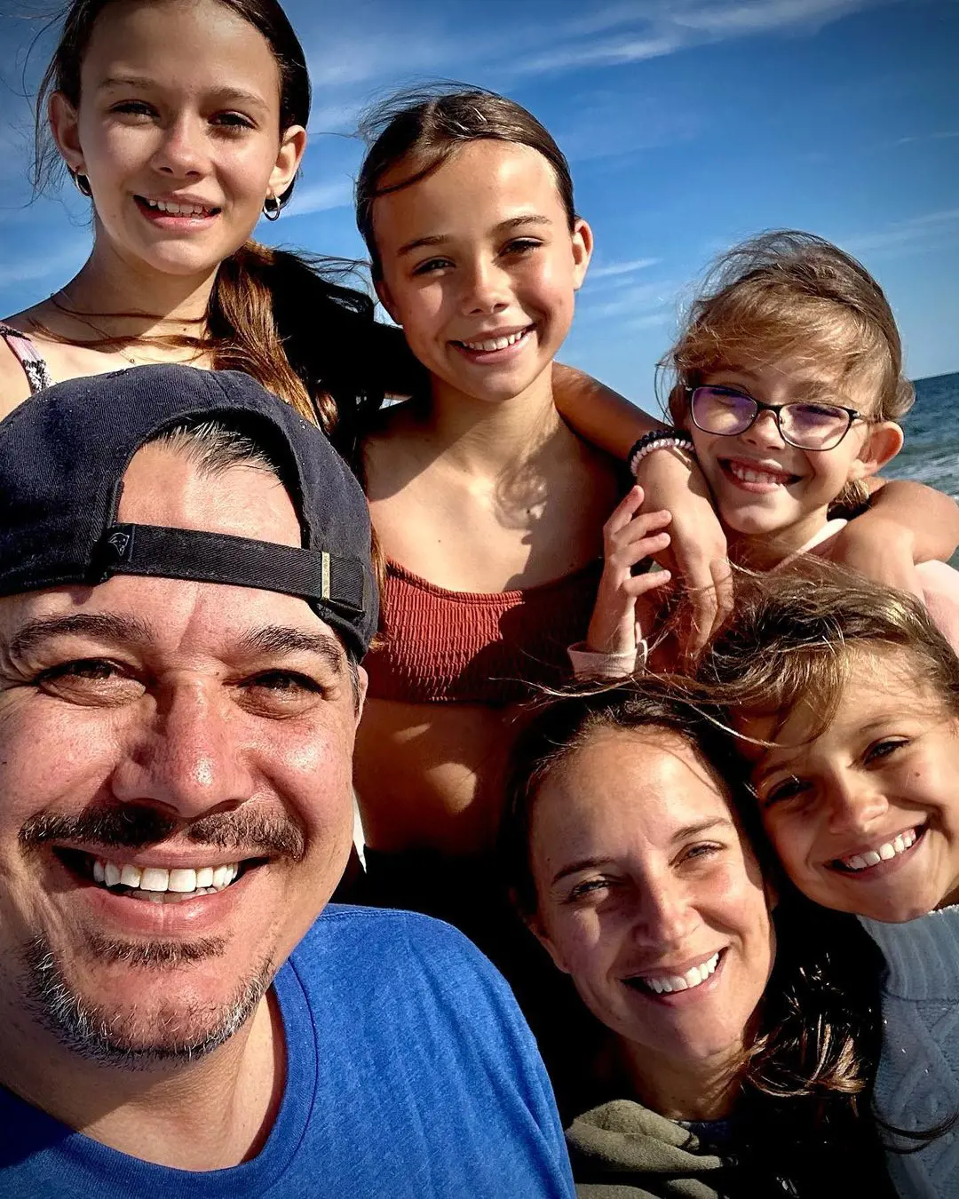 Mariano visited beach with his family in February 2023
