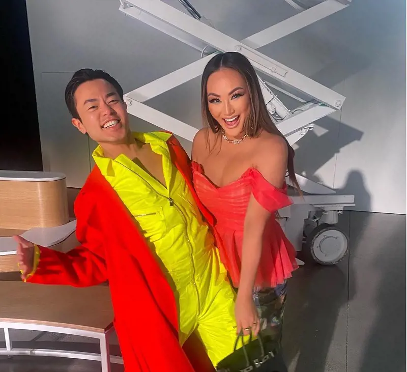 Ezra and Dorothy at the Prabal Gurung show at Spring Studios in February of 2022.