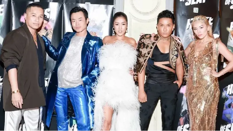 Phillip Lim (left), Ezra William ( second to left), Laura Kim (centre), Prabal Gurung (second to right), and Tina Leung( right) are the founders of House of Slay.