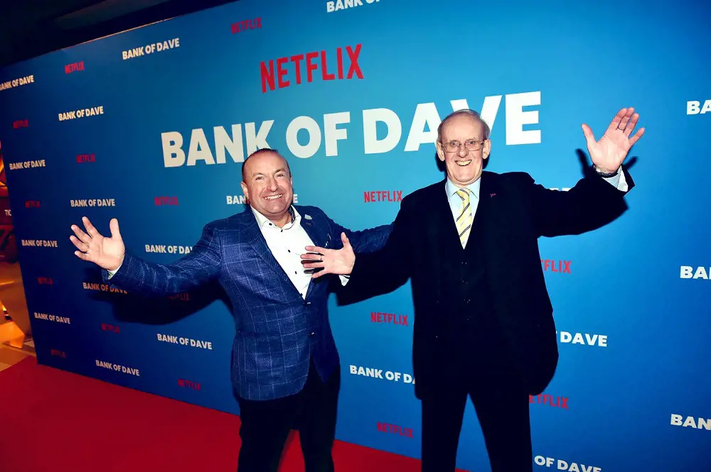 Dave (right) is ecstatic about the Netflix series that tells his story from rag to riches