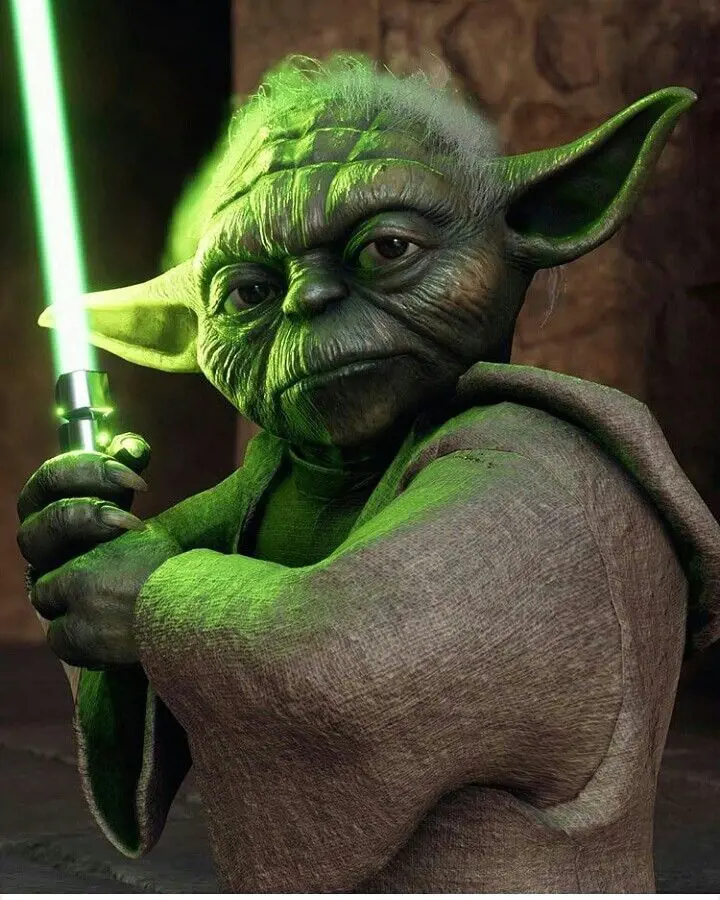 Yoda is one of the most iconic green characters that exists is the Star Wars universe