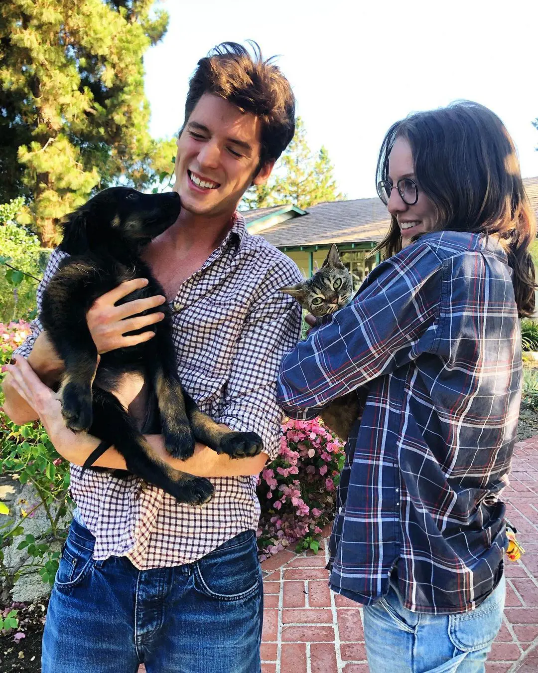 Pico Alexander and girlfriend Eleanor are parents to their pets Tuesday (dog) and Bino( cat).